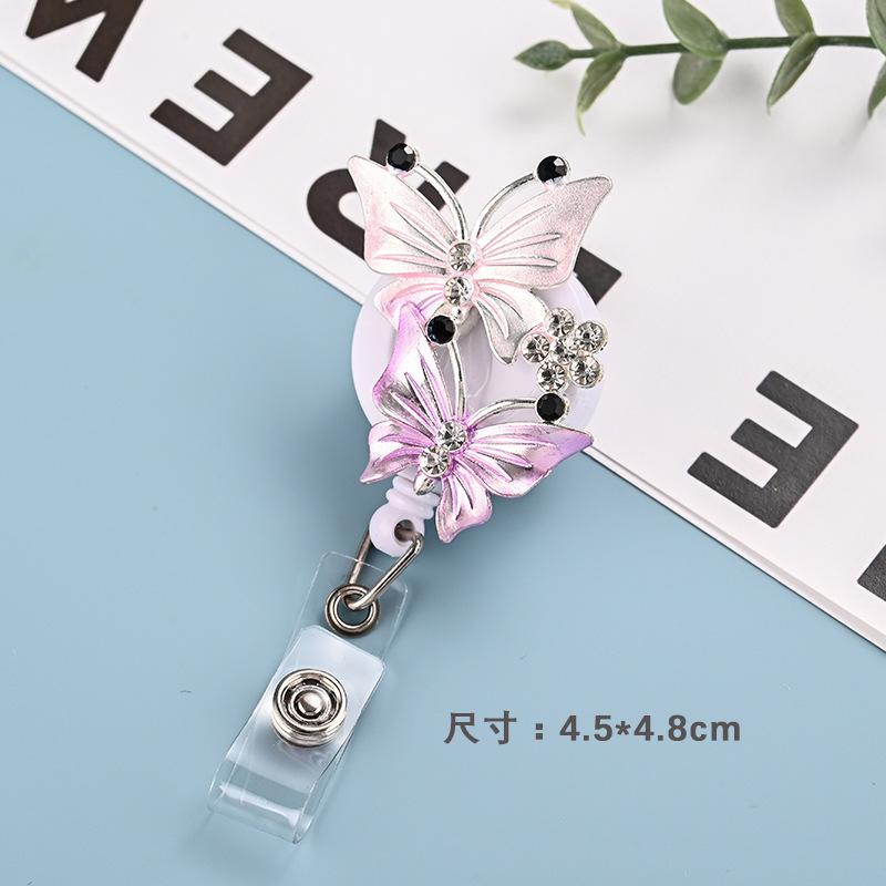 Crocodile Clip Name Tag Fashionable Butterfly Badge Clip Cartoon Badge Clip Colorful Metal Badge Holder For Event Office