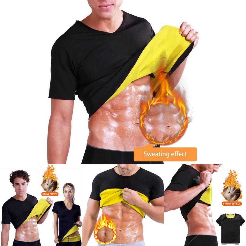 Mens Premium Neoprene Sauna Tshirt For Body Shaping Waist Reduction And Enhanced Comfort