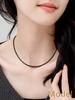 String Chain Black Waxed Stainless for Width 65cm [FindChic] Men's Necklace, Only, Cord, Steel, Pendants, Hypoallergenic, Accessory, 2mm,