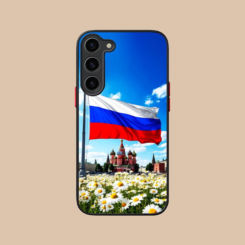 Russia Flag Silicone Mobile Phone Case for Samsung Galaxy S26 S25 S24 S23 S22 S21 Plus FE Ultra Colorful Cover