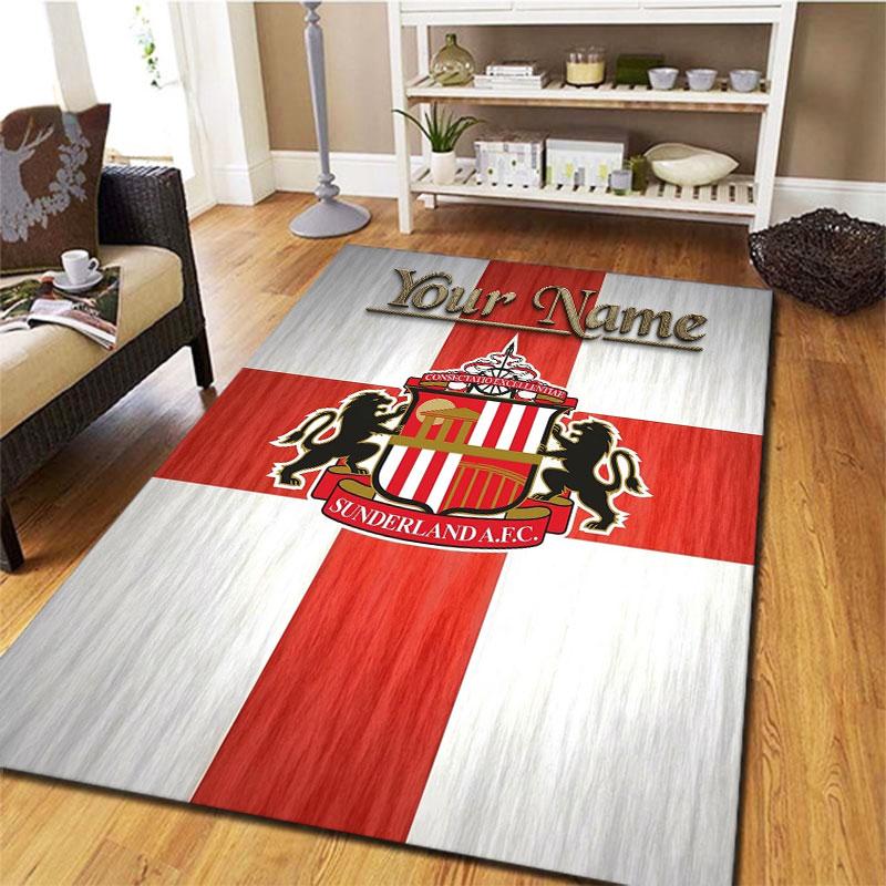 Sunderland A.F Custom Name Carpet Rug for Living Room Bedroom Home Sofa Decoration,Kids Play Non-slip Floor Mat