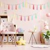 Colorful Boho Tassel Garland Rainbow Pom Pom Each 50'' Colorful Classroom Decoration Boho Banner for Kid Nursery Wall Decor Baby Shower Back To