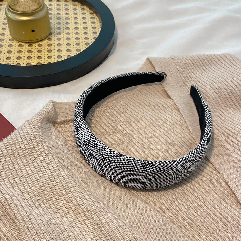 

Корейская версия универсальной клетчатой заколки для волос, повязки на голову, женской мочалки для мытья лица, широкой губки для волос, пещеры