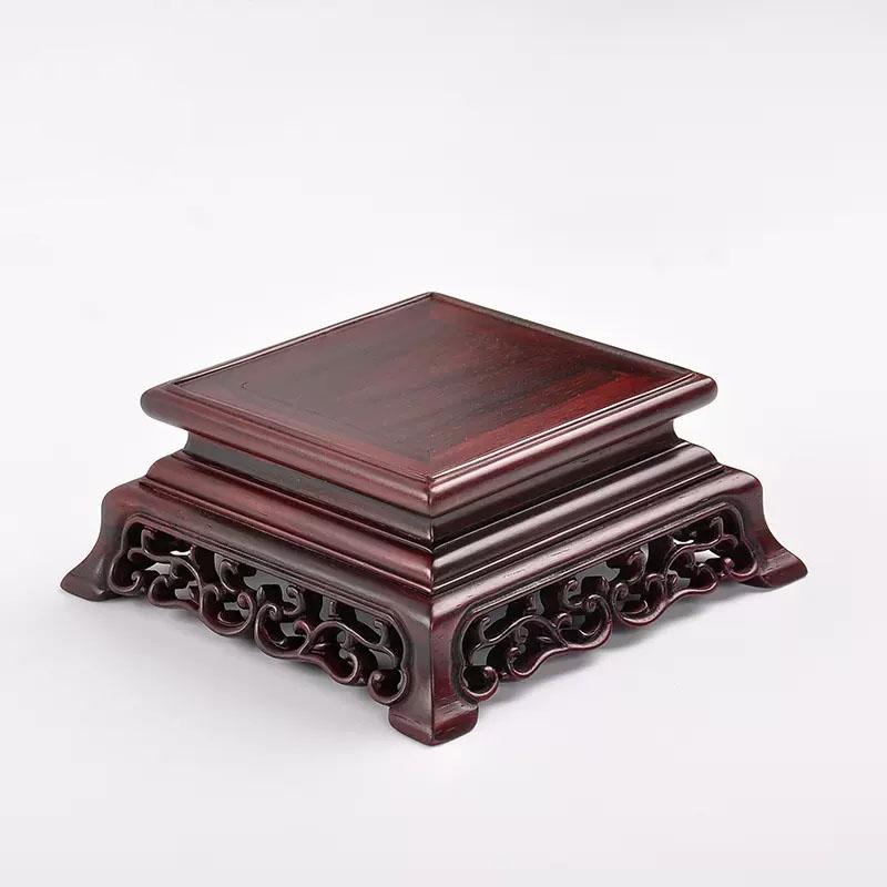 Dalbergia Cochinensis RedWood Carved Bonsai Display Pedestal Vase, Artical Statue, Luxury Collection Base, Classical Design