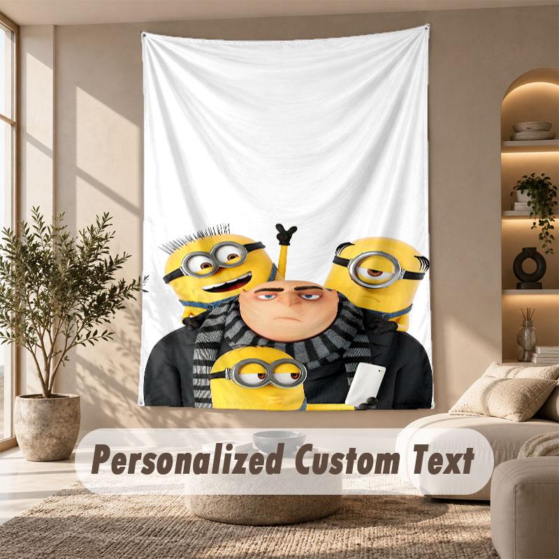 Wall Hanging Tapestry Art Cloth Bedroom Room Background DecorMinions Despicable Me
