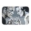 Custom Bride Of Frankenstein Kiss Doormat Anti-Slip Entrance Floor Door Mats Science Fiction Horror Film Room Rug Carpet Footpad