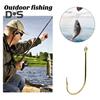 100Pcs/Box Metal Fishhook Number 3 To 12 Heavy Duty Barbed Fishing Hook Freshwater Saltwater Bass Trout Walleye Fishing Accessories