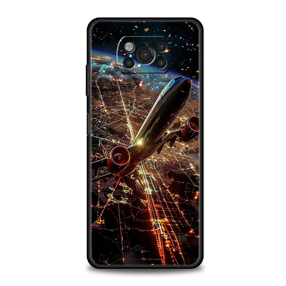 Travel-Nspired Airplane Route Phone Case Cover  for Xiaomi Poco F7 Ultra F6 F5 F4 F3 X6 X5 X4 X3 NFC C51 C55 M4 GT 5G Soft TPU