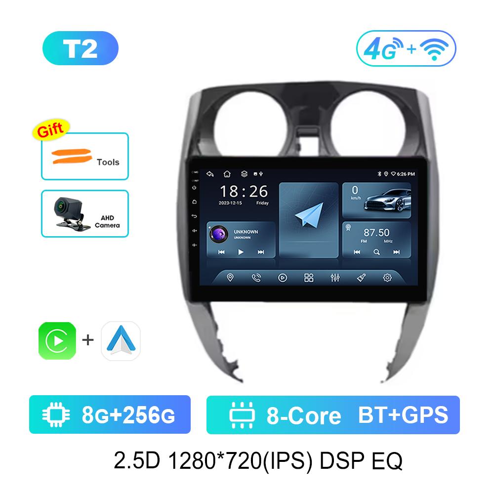 Car Radio Multimedia Player 10.1 Inch for Nissan Note 2 E12 2012 - 2021 Android OS 4G DSP Stereo Navi GPS Touch Screen Bluetooth