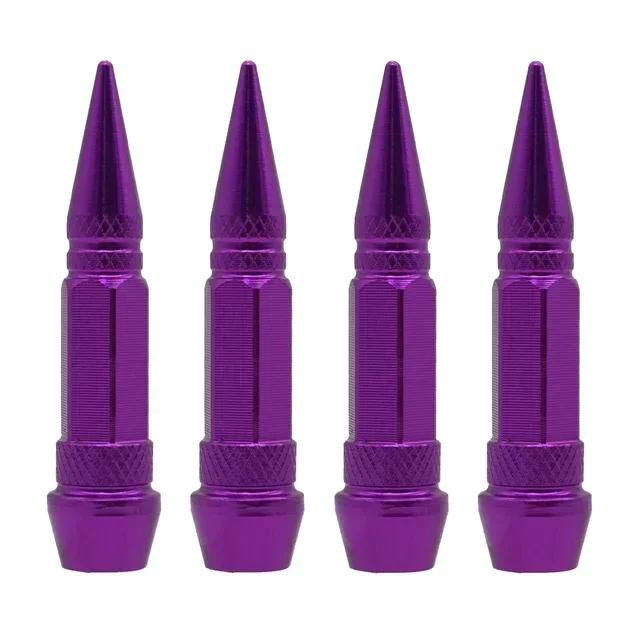 New 4pcs Long Pointed Tire Valve Caps for Automobiles and Motorcycles Tire Valve Cover Wear Parts Car Accessories
