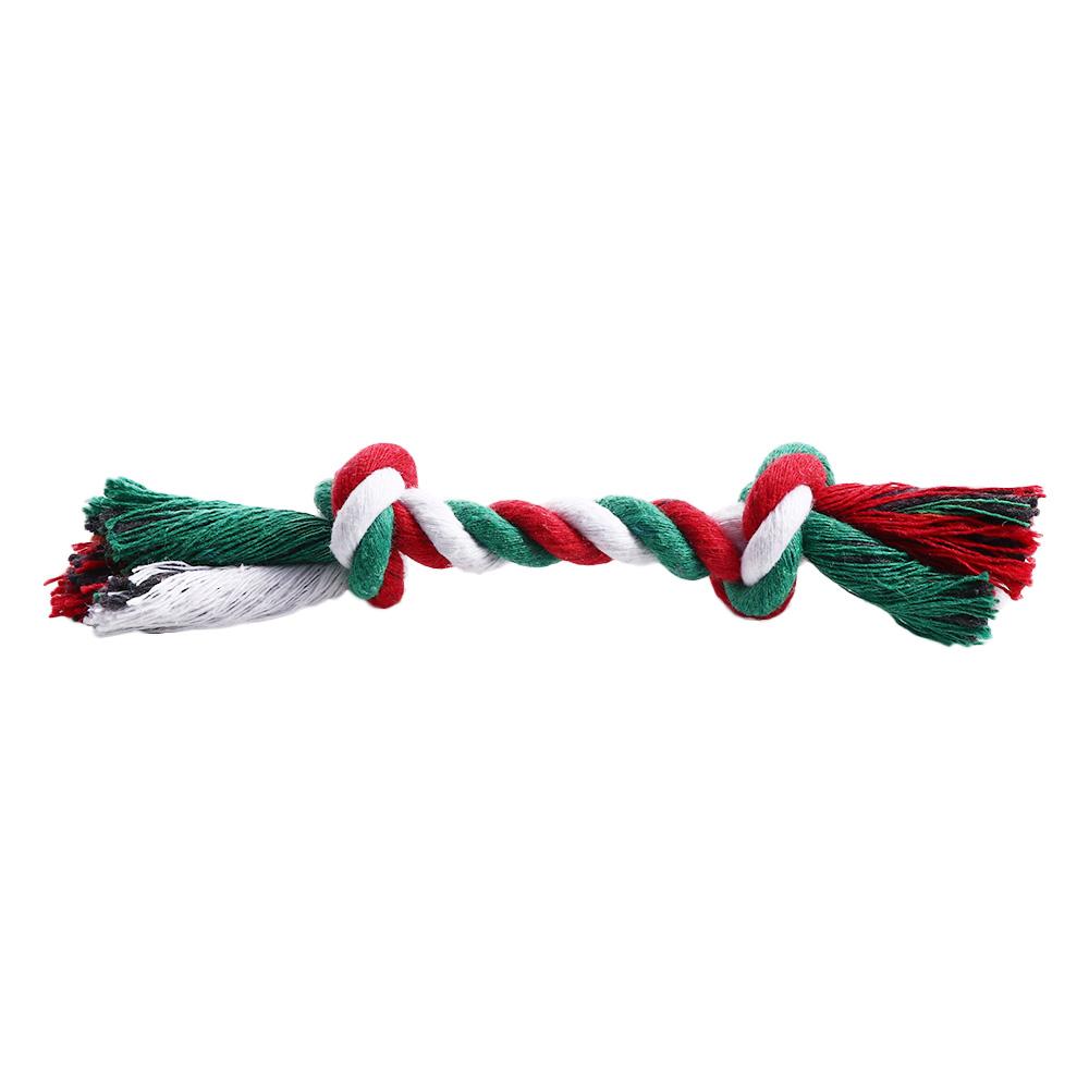 Braided Colorful Washable Bite Resistant Pet Chew Rope Teeth Cleaning Bone Rope Dog Molar Toy