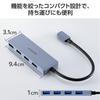 ELECOM USB Hub 5Gbps Connection 4 Ports Bus Powered 15cm Cable Navy USB3.2 (Gen1) USB-C U3HC-H040NV