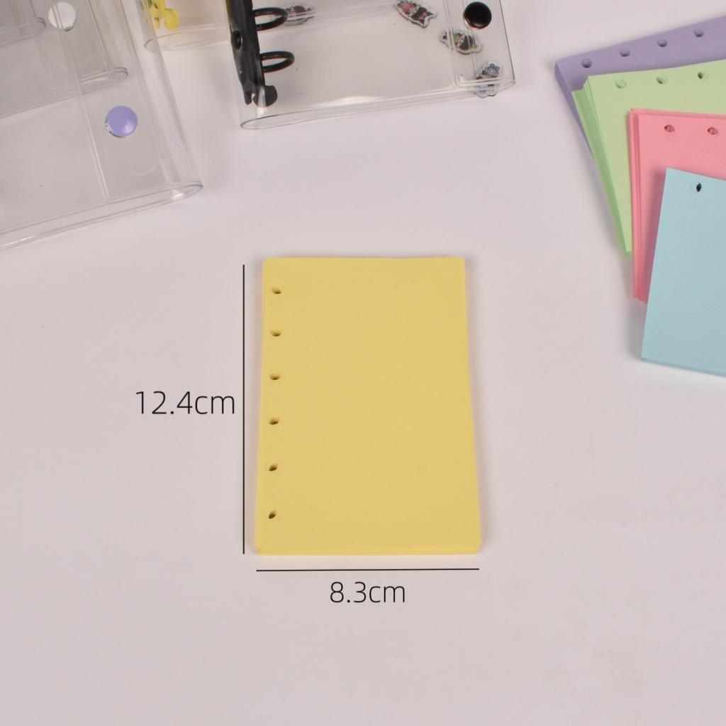 A7 Transparent Double-Ring PVC Ledger with Colored Shell Casing