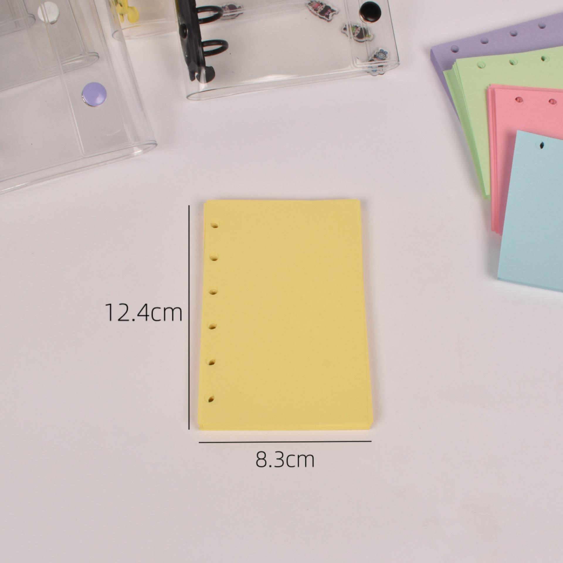A7 Transparent Double-Ring PVC Coil Notebook with Colored Shell
