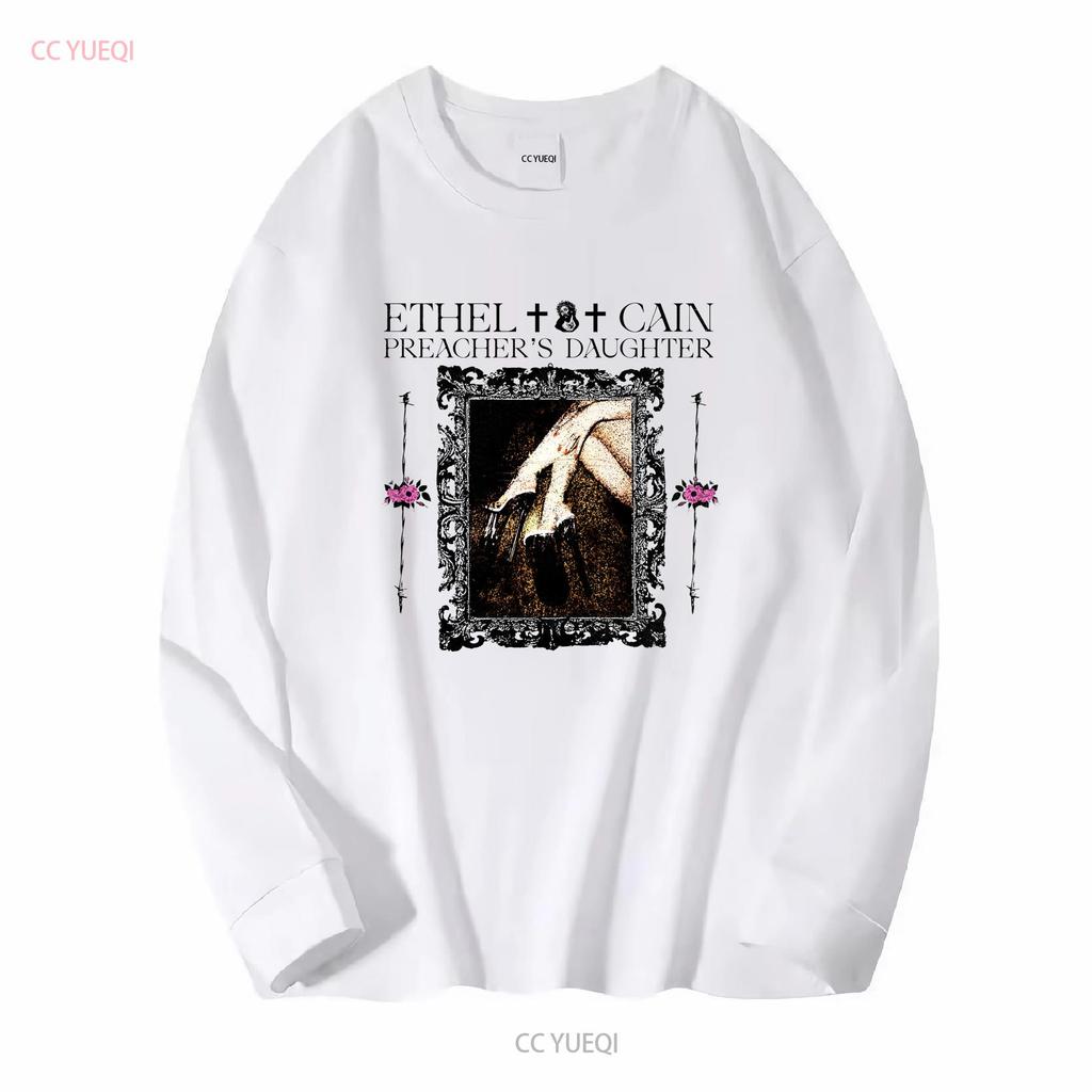 Ethel Cain Signer PreachersDaughter Tour T Shirt Great hot vintage Washed streetwear Comfortable fashion Versatile Breathable