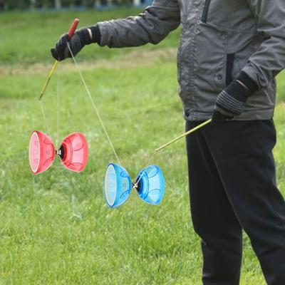 Chinesisches Yoyo Diabolo Set mit 2 Diabolo-Stöcken Schnur und Netzbeutel Dreifach-Kugellager Diabolo Jonglier-Diabolo für Erwachsene Kinder