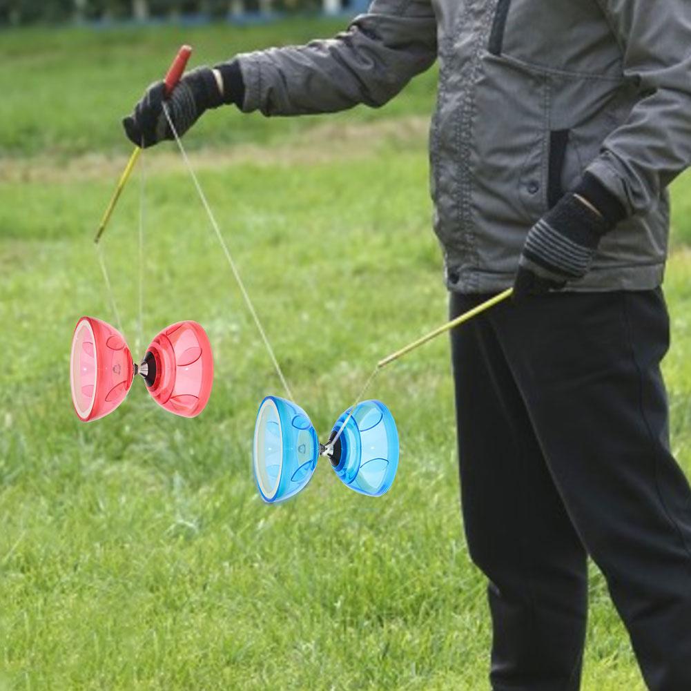 Chinese Yoyo Diabolo Set Triple Bearing Diabolo Juggling Diabolo for Adults Kids Elderly Outdoor Indoor Exercise