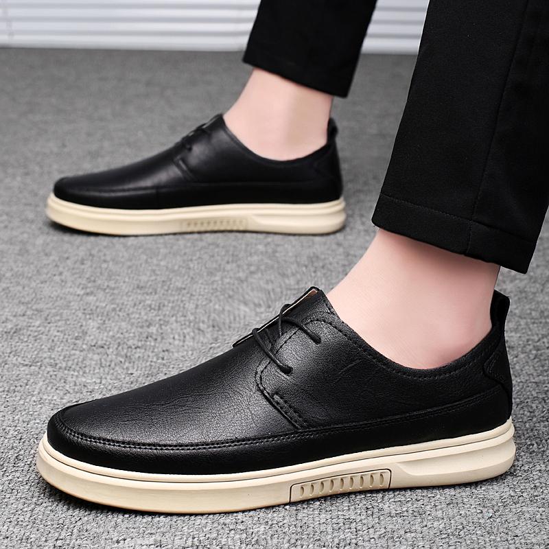 Fashion Spring Autumn Hot Selling Men's Oxford Shoes British Men's Shoes Trendy Elegant White Men's Business Casual Shoes Lace Anti Slip