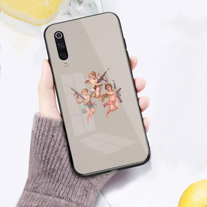 Cute Baby Angel Fioruccis Phone Case For Xiaomi 12 11T 10 9 Redmi Note 11 10 10S Pro Redmi 9 9A 8 Black PC Glass Phone Cover