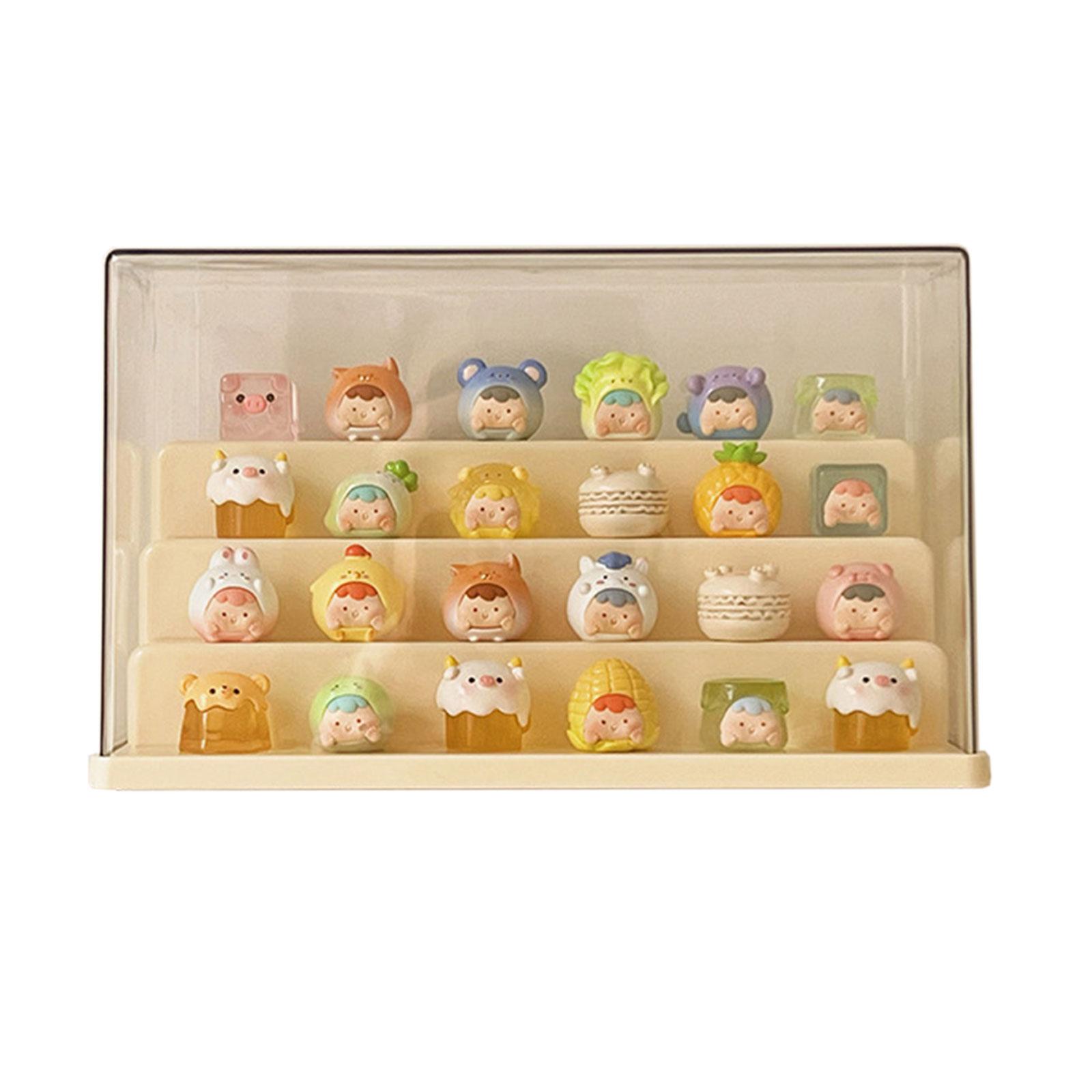 

Акриловый дисплейный ящик для модельных фигурок Практичный акриловый дисплейный ящик для хранения предметов коллекционирования дома и в офисе жёлтый