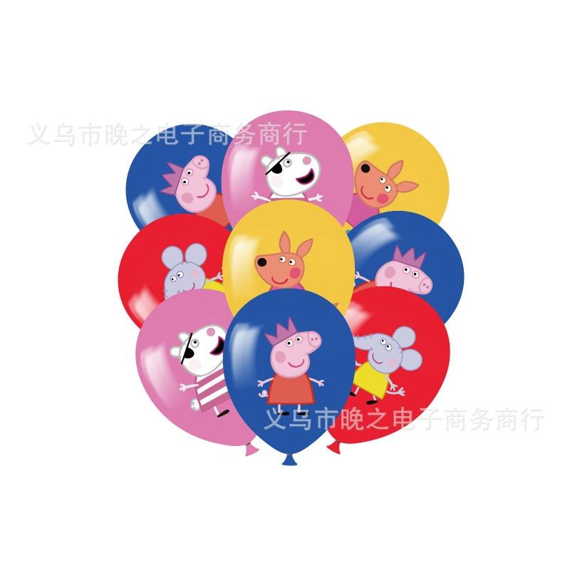New Peppa Pig Themed Birthday Party Decoration Supplies Pink Pig Banner Spiral Hanging Decoration Backdrop Cake Topper Set