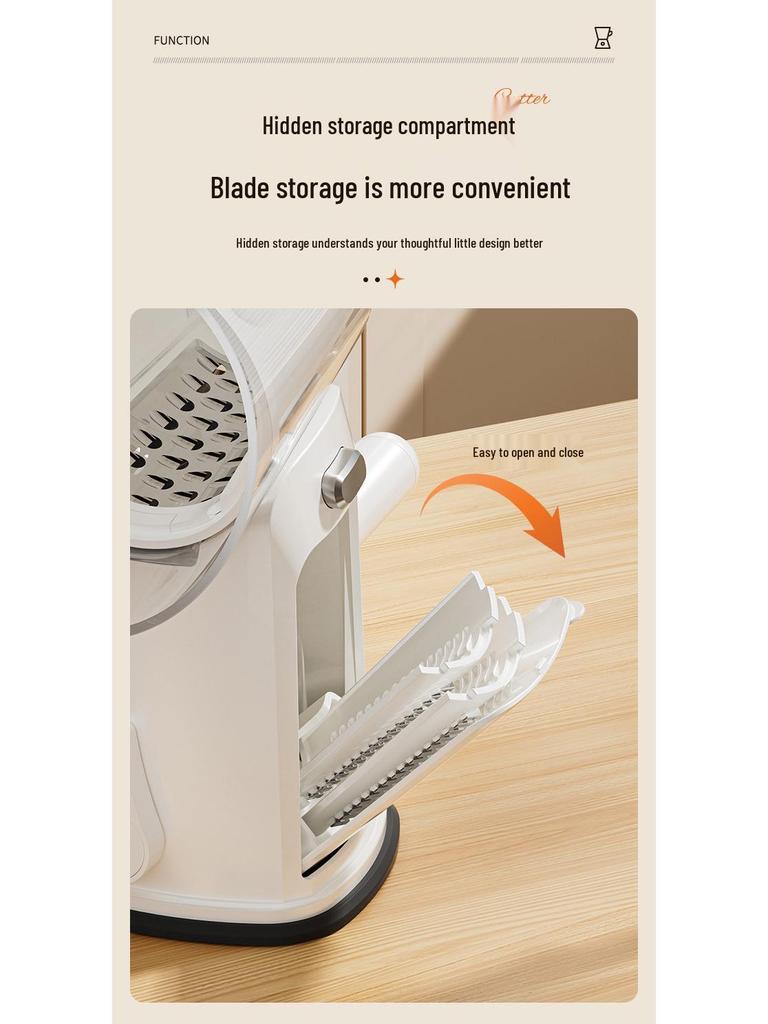 Tăietor și feliator de legume multifuncțional cu manivelă pentru uz casnic