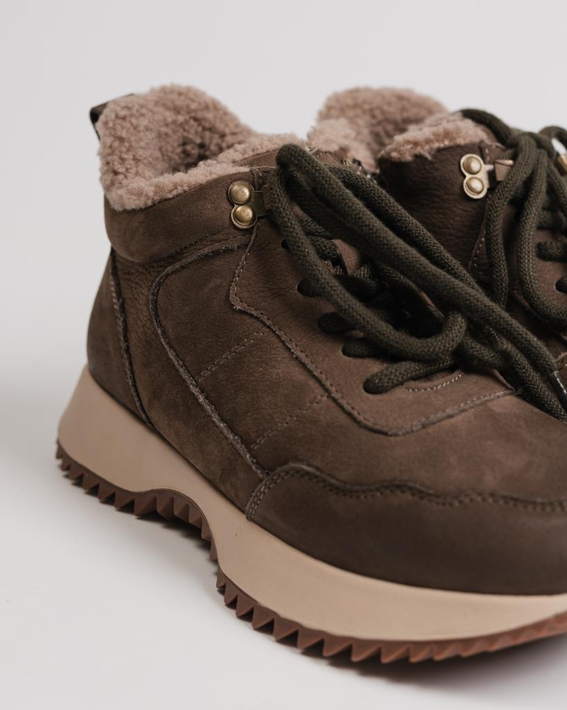 Sneakers Insulated Lola Andy 64500 36 Khaki Suede Wool