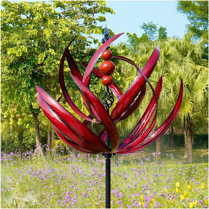 Metal Iron Art Outdoor Rotating Gyro Windmill Spinner