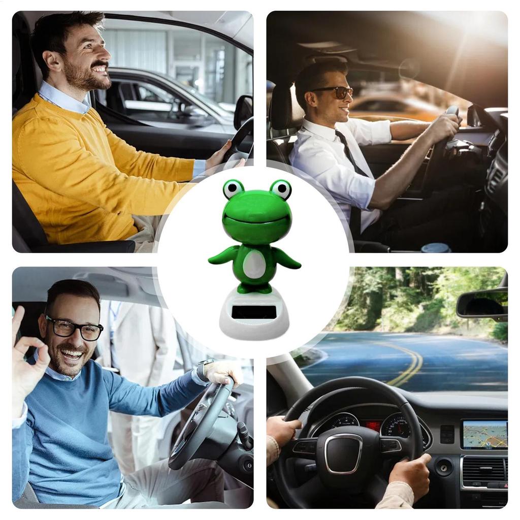 Bobblehead Solar Powered Frog Frog Solar Powered Dancing Swinging Animated Bobblehead Dancer Cute Animated Shaking Head