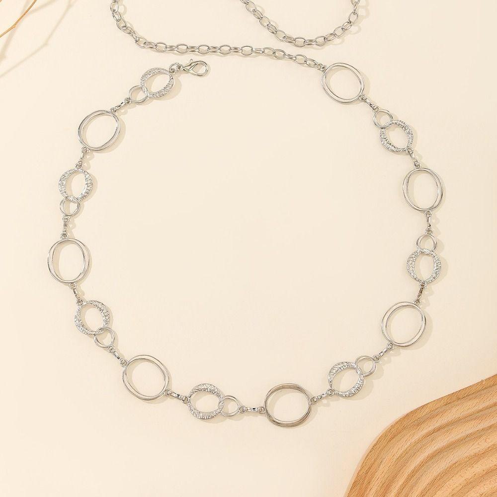 Runde Kettenglieder Taillenkette Verstellbare Kette Körperkette Geschenke Taillengürtel für Kleider