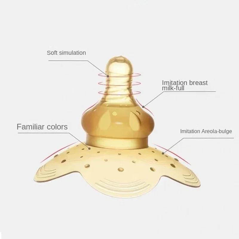 Silicone breast pad, anti bite and anti overflow breast pad for breastfeeding, portable flower shaped nipple protection cover