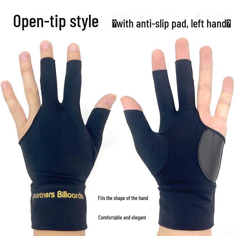 

Left Hand Open Finger Billiard Cue Glove