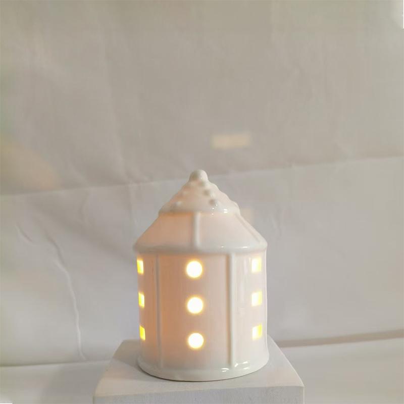 Keramikos namas žvakidė Keraminė arbatinės žvakidė Žvakių degiklis namų miegamojo dekoravimui Įkurtuvių dovana