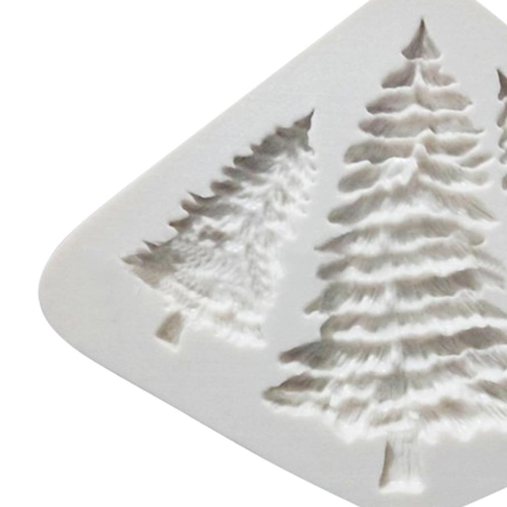 1Pcs 3 Grids Tree Silicone Fondant Mold Cake Decorating Tool Chocolate Molds Sugarcraft Cookie Mould