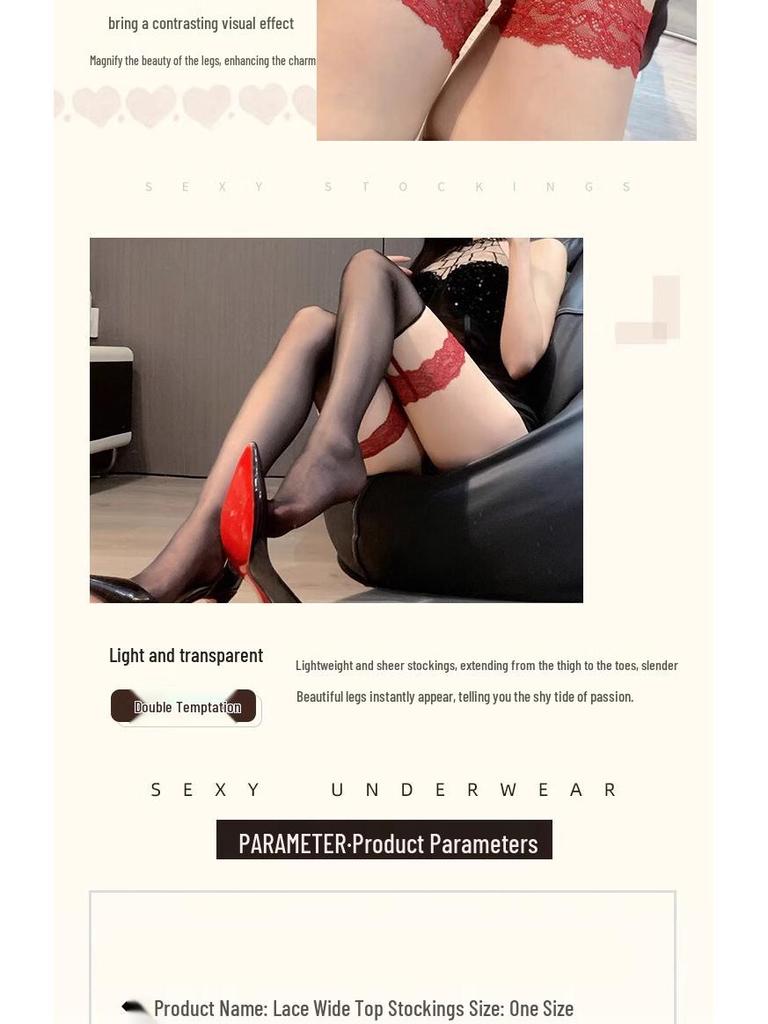 Langsha Sexy Lace Thigh-High Stockings