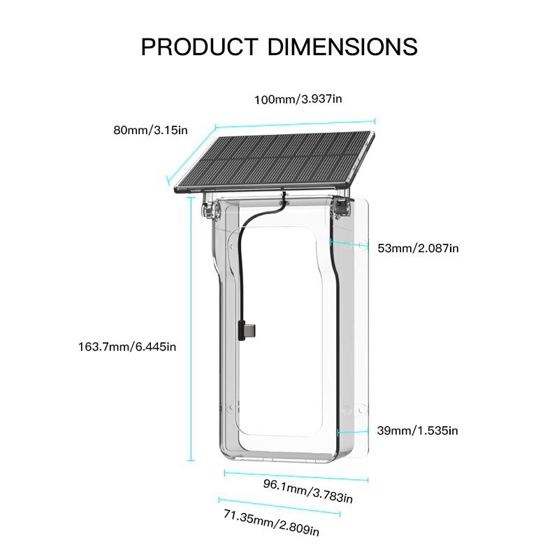 IP65 Водонепроникний вуличний бездротовий дверний дзвінок із сонячним захистом від дощу, камера Tuya Eye, цифровий оглядовий глазок, відеодомофон для розумного будинку