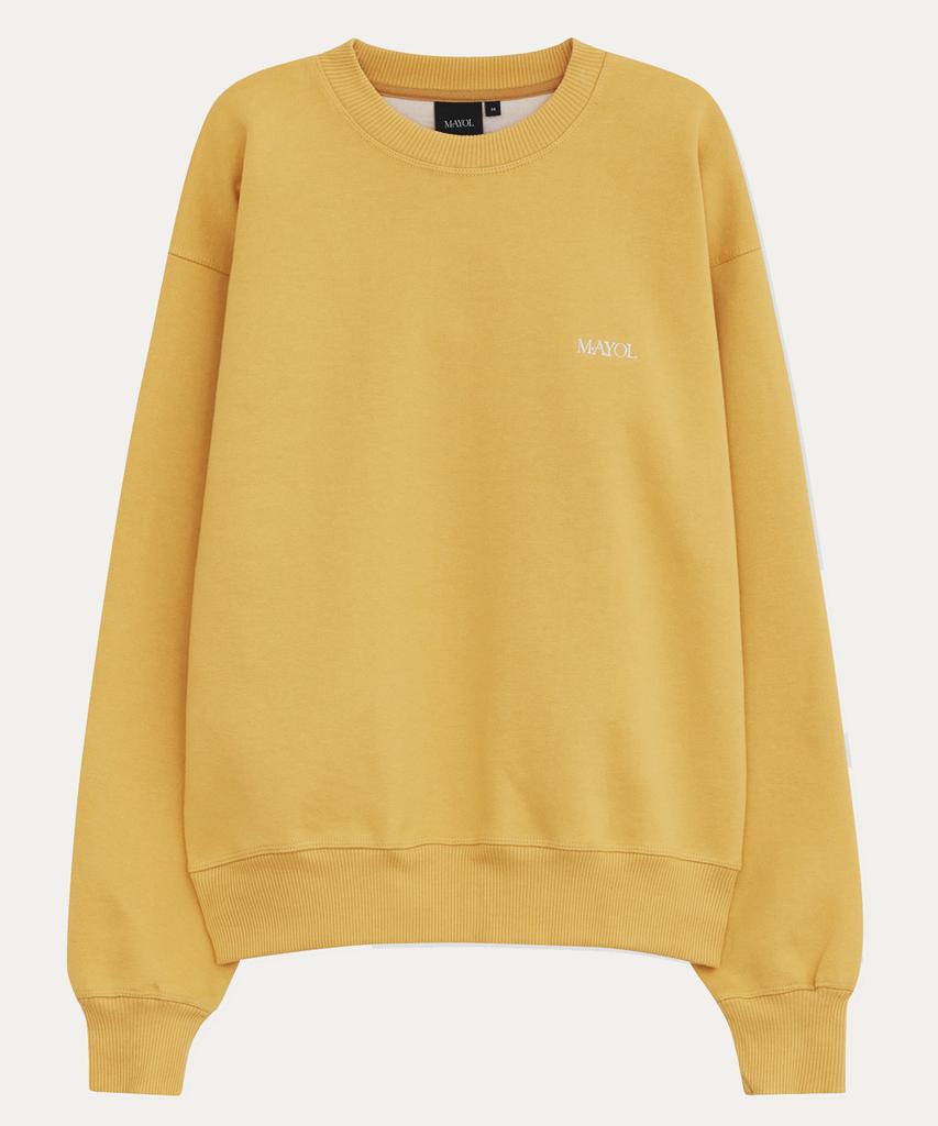 MAYOL Logo Embroidered Double-Sided Sweatshirt_Yellow