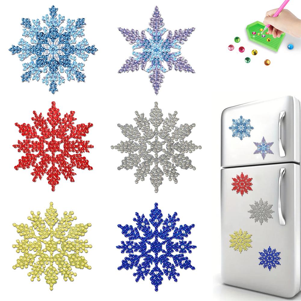 6 Stück Acryl Tiere Kühlschrankaufkleber Diamantkunst Kühlschrankmagnet Diamantmalerei Kühlschrankmagnet für Erwachsene Kinder Anfänger