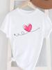 (Asian Size) letter trend 90s lovely Women's Top T Female Print Short Sleeve T-shirts Fashion O-neck Casual Clothing  Graphic Tee