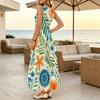 Sleeveless Maxi Dress Summer Casual Fresh Design,Comfortable Loose Fit Flattering Flowy Dress,Versatile for Vacation Daily Wear
