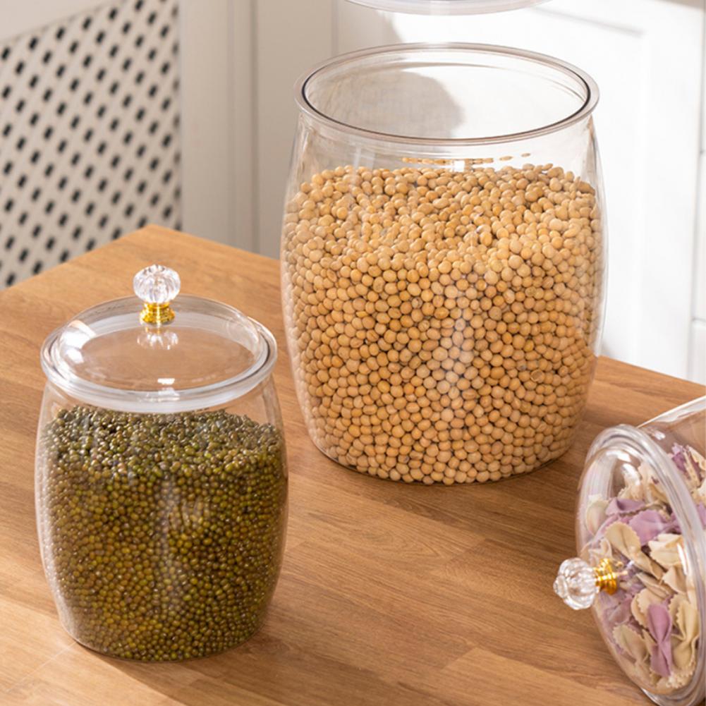 No Mold Food Storage Jar Airtight Sealed Glass Jars with Lids Capacity Pantry Storage Containers for Coffee Tea Snacks Sugar