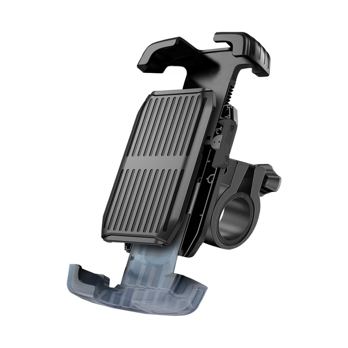 

2024 Новый амортизирующий антивибрационный держатель для мобильного телефона для велосипеда/электромотоцикла, фиксированный ультрастабильный противоскользящий держатель