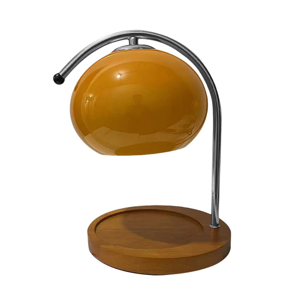 Wooden Base Electric Candle Lamp with Timer Nordic Candle Wax Lamp 2 Bulbs Aromatherapy Candle Light for House Office Decoration