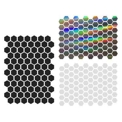 Car Sticker Honeycomb Electric Motorcycle Bicycle Helmet Body Decoration Honeycomb Modification Sticker Reflective Waterproof