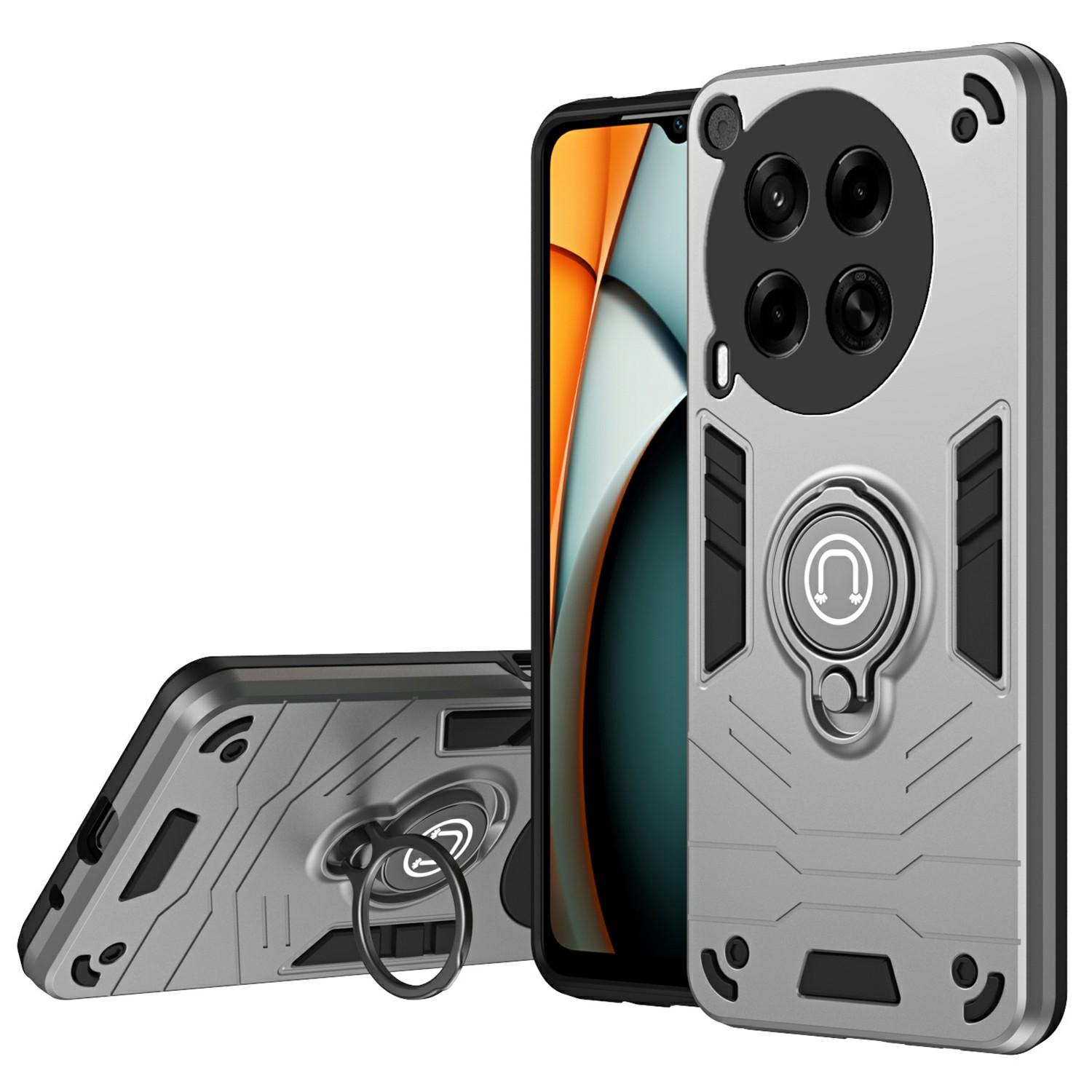 

Чохол для TECNO Camon 30 4G з ковзною шторкою Camshield та підставкою, PC+TPU чохол для телефону Grey