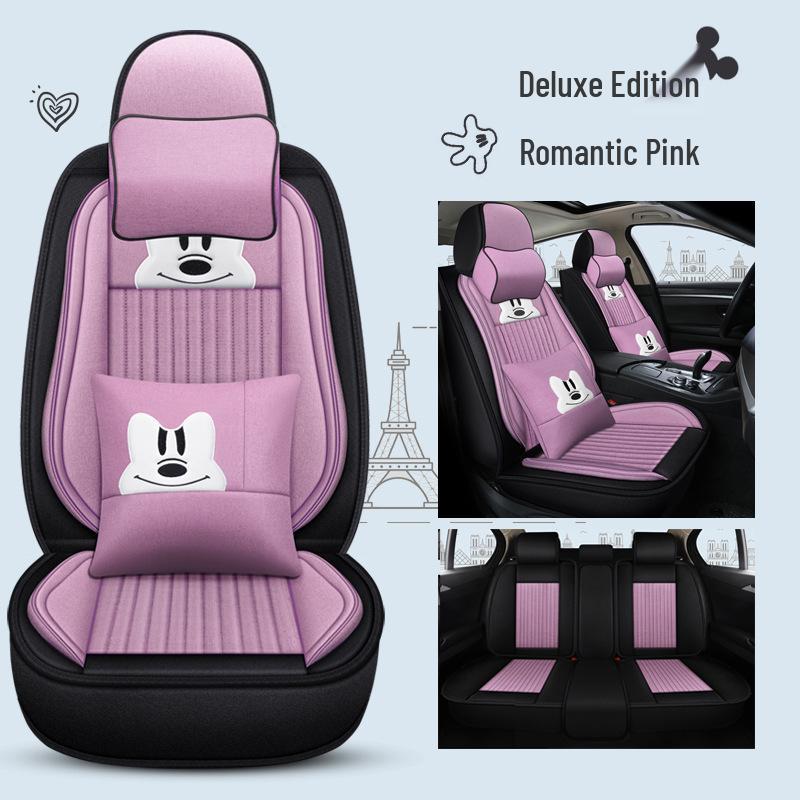 Infiniti QX60/QX30/QX70 Linen Cartoon Car Seat Covers – All-Season, Full Surround Design