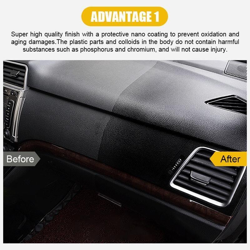 Car Plastic Trim Restorer Nano Ceramic Coating Vinyl Rubber Interior Exterior Polish Repair Kit