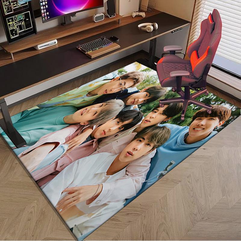 Kpop Group Portrait Carpet, Chair Rug,Rug for Office Bedroom Living Rooms, Doormat Decor Fan Gift Christmas Gift