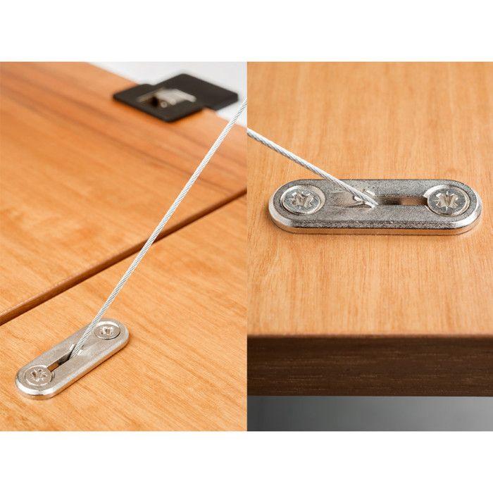 Emuca Aufklappbeschlag Miniwinch mit Abdeckung, 10kg, Stahl und Kunststoff, Grau