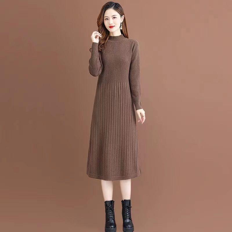 Knitted dress new women's spring and autumn small man with sweater skirt autumn with coat knitted bottoming skirt